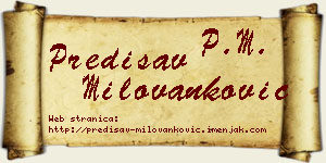 Predisav Milovanković vizit kartica